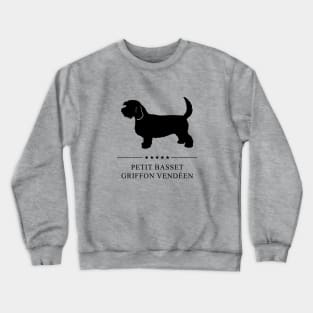 Petit Basset Griffon Vendeen Black Silhouette Crewneck Sweatshirt